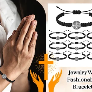 St. Benedict Handmade Braided Bracelet Set - Thumbnail Image 5