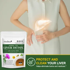 Mulittea Liver Detox Tea with Dandelion Root ,milk Thistle&Turmeric for Liver and Colon Cleanse Promote Metabolism - Thumbnail Image 2