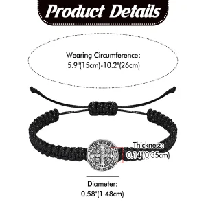 St. Benedict Handmade Braided Bracelet Set - Thumbnail Image 2