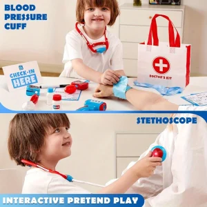 Kids Doctor Kit 16Pcs Pretend Play Medical Kit - Thumbnail Image 3