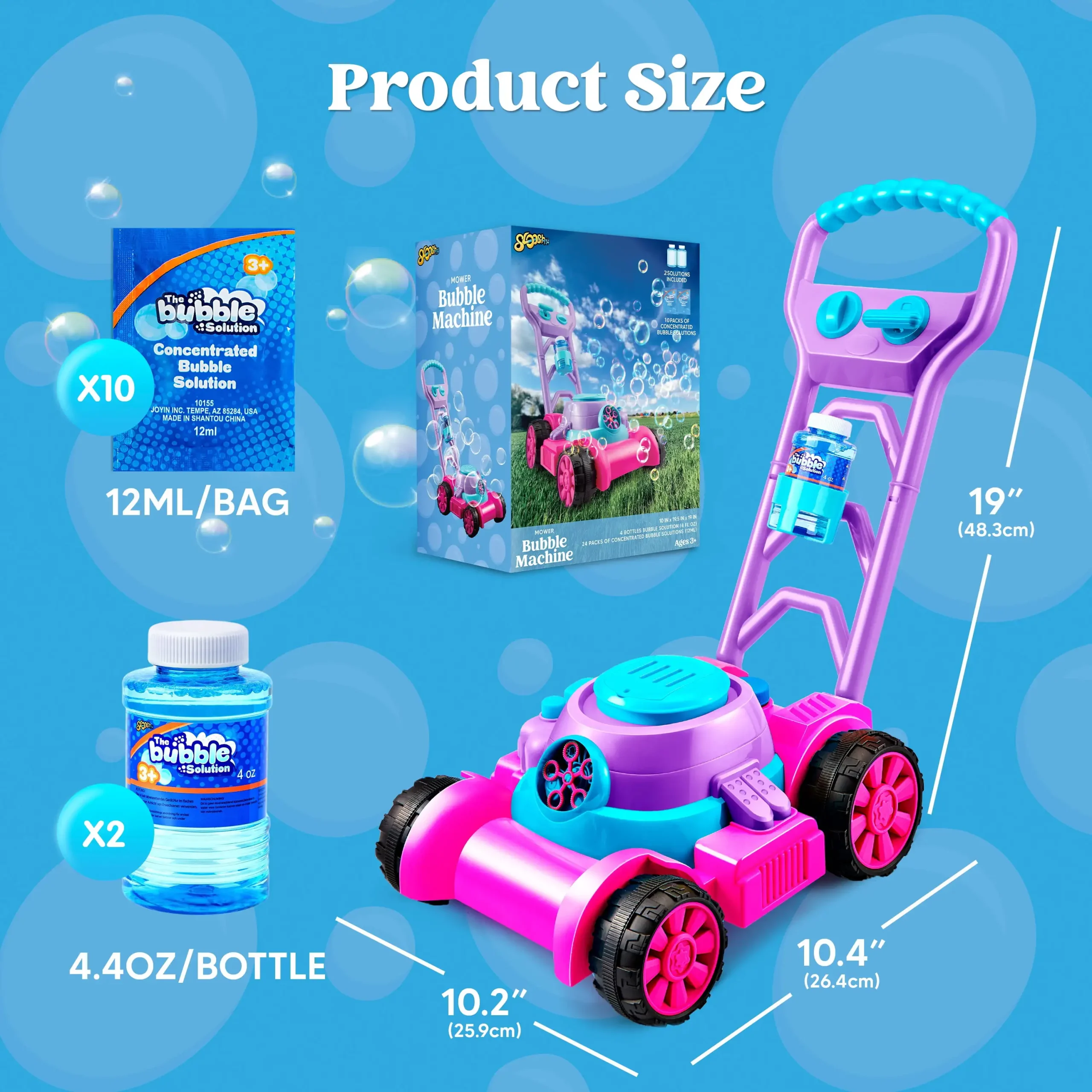 JOYFY Bubble Machine Bubble Lawn Mower - Image 4