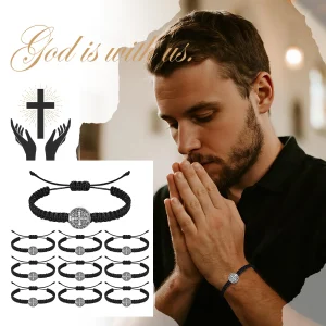 St. Benedict Handmade Braided Bracelet Set - Thumbnail Image 4