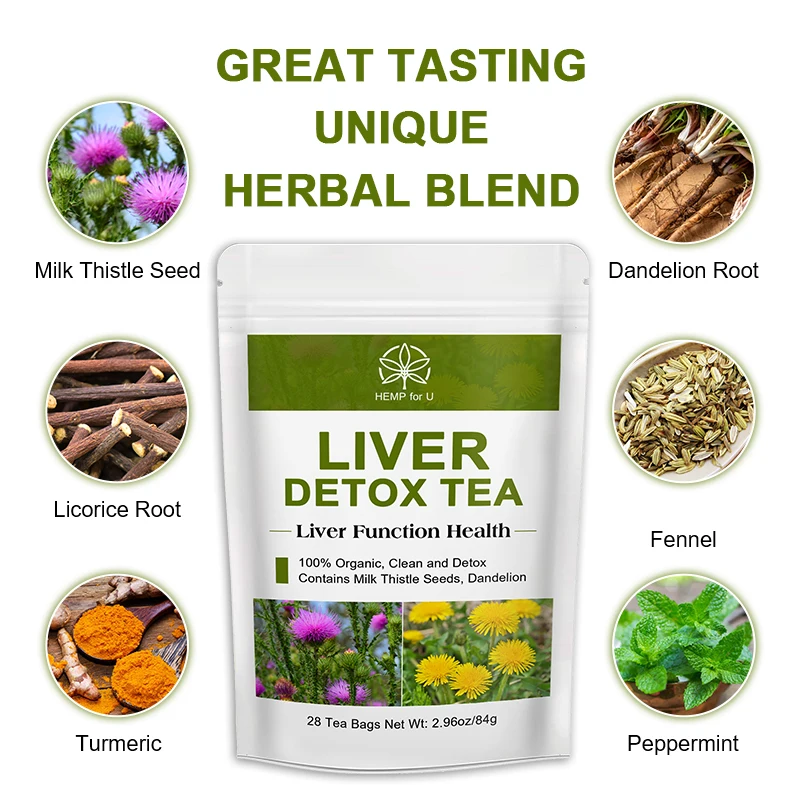 100% Liver Detox Drink Contains Natural Plants Milk Thistle and Dandelion - Image 2