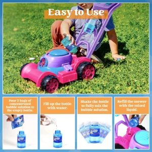 JOYFY Bubble Machine Bubble Lawn Mower - Thumbnail Image 3