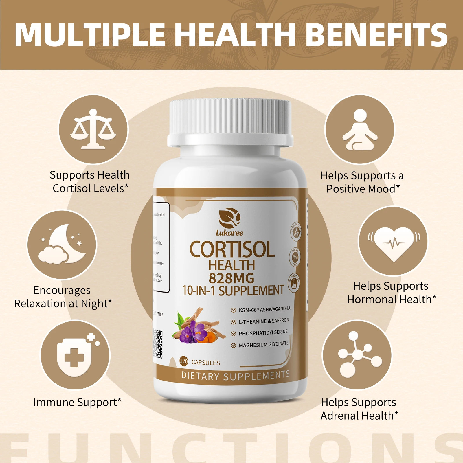Lukaree 10-IN-1 Cortisol Supplements - Image 4