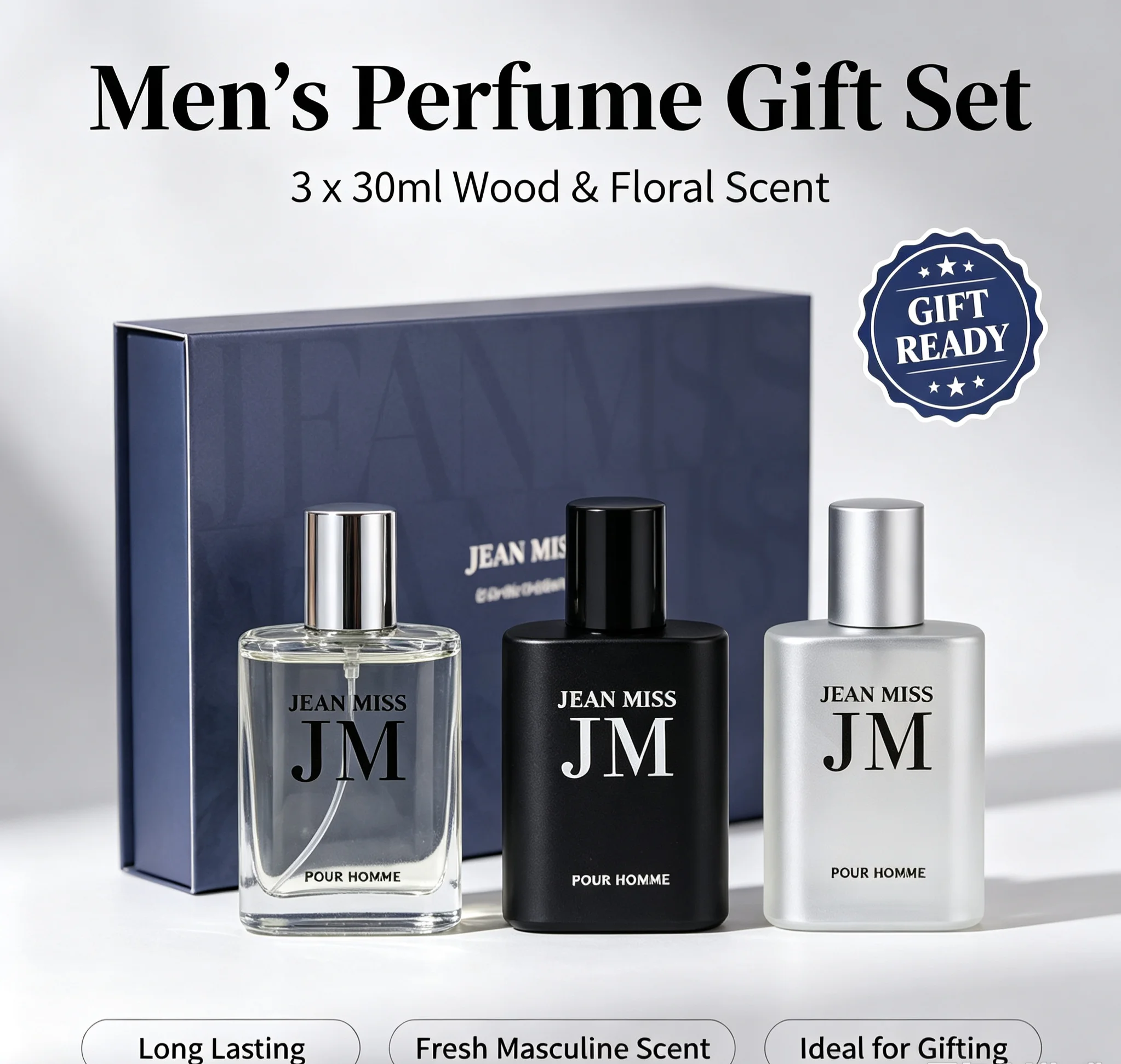 Men Perfume Gift Set 3×30ml, - Image 1