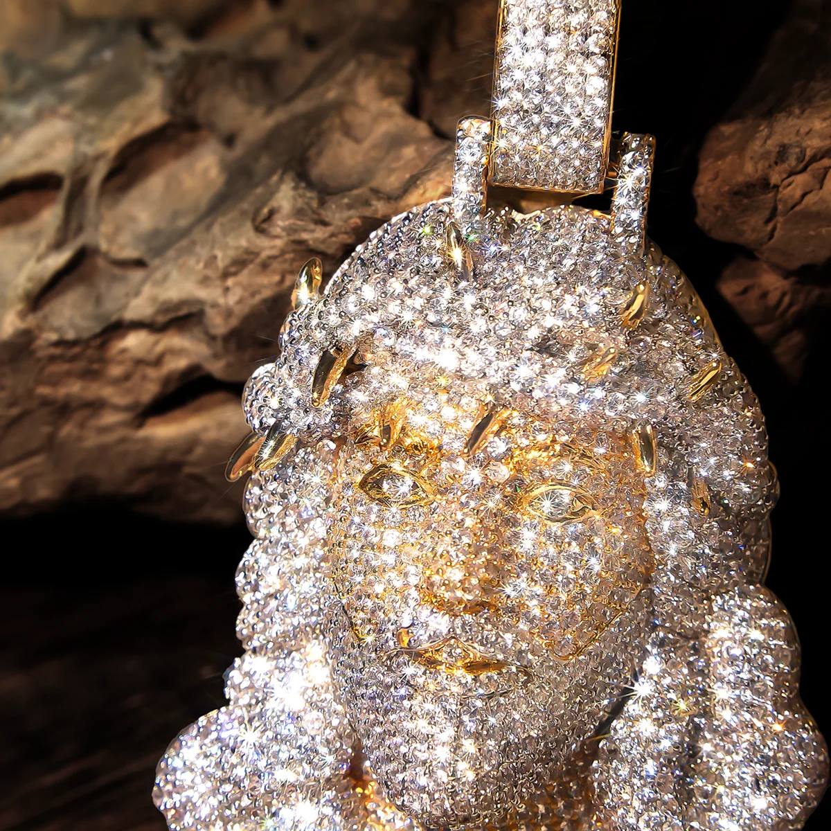 Iced Out Jesus Head Pendant - Image 4