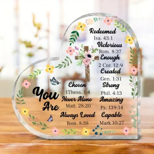 Heart Acrylic Desk Plaque
