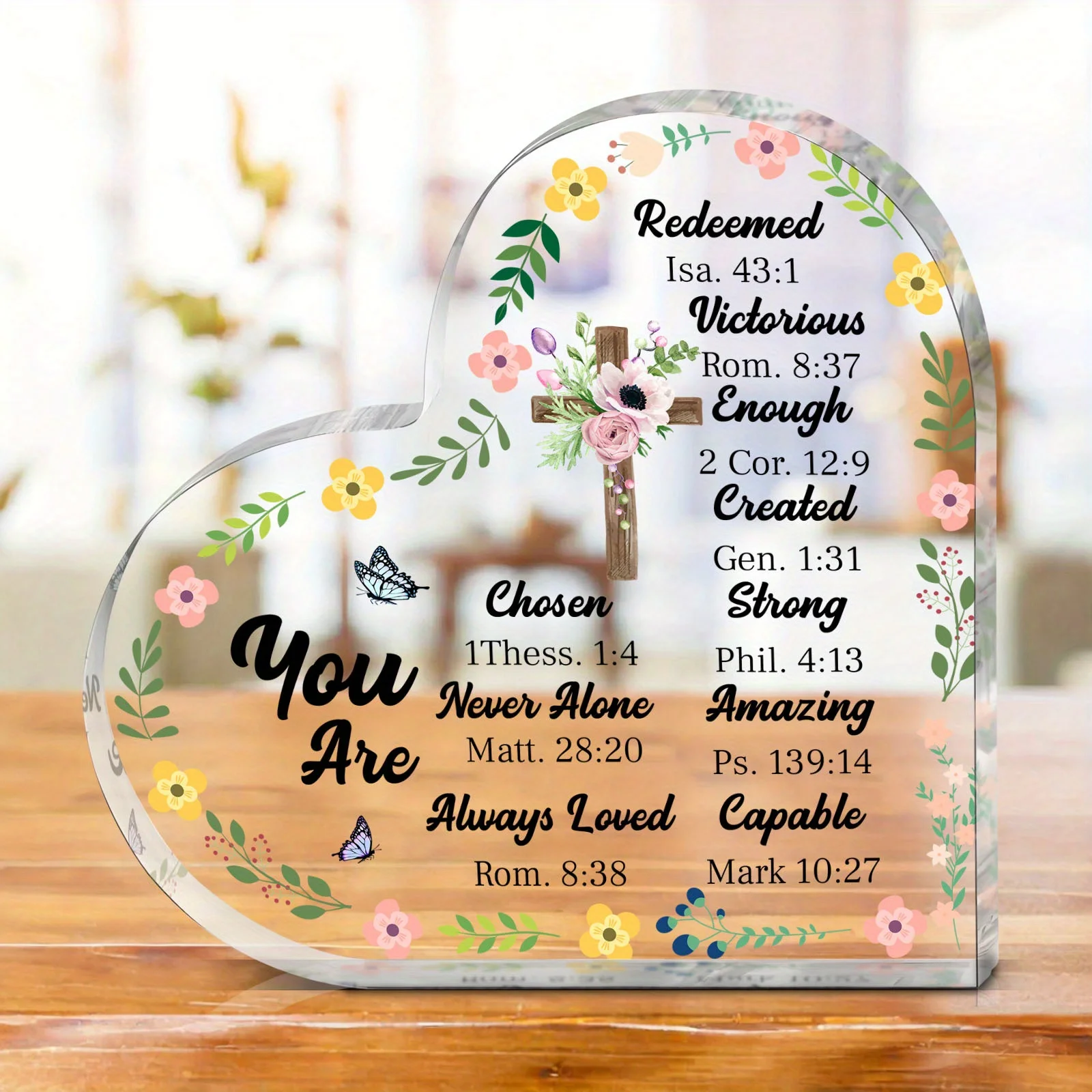 Heart Acrylic Desk Plaque - Image 1