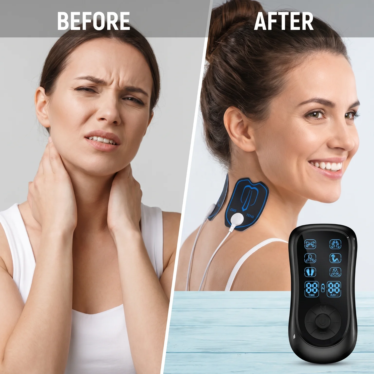 Dual Channel TENS EMS Muscle Stimulator Machine - Image 3