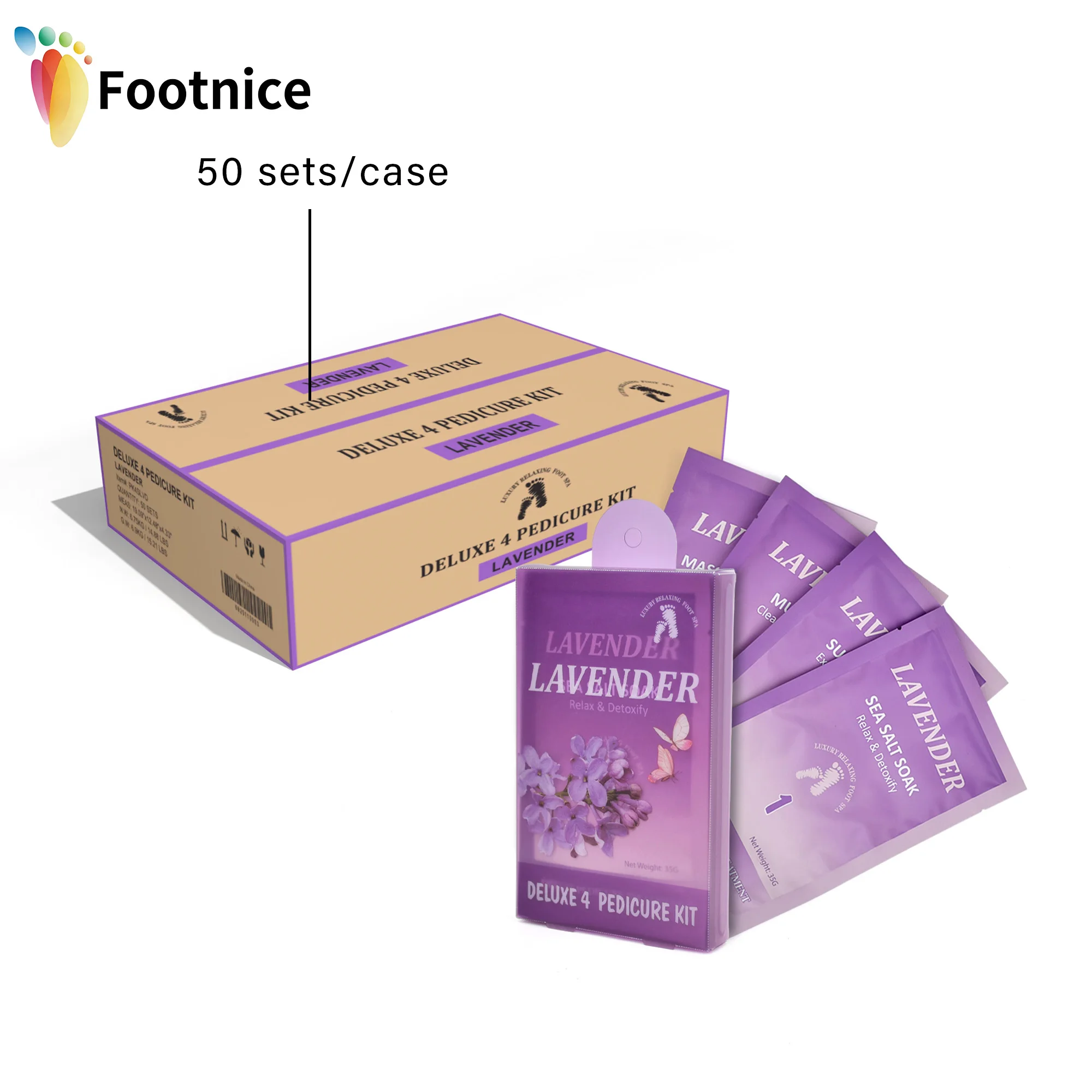 50Sets/Case FOOTNICE Spa Pedicure Kit - Image 1