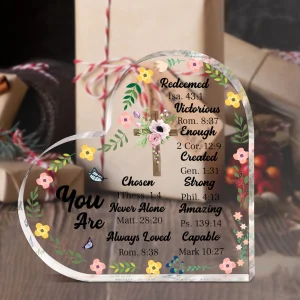 Heart Acrylic Desk Plaque - Thumbnail Image 2