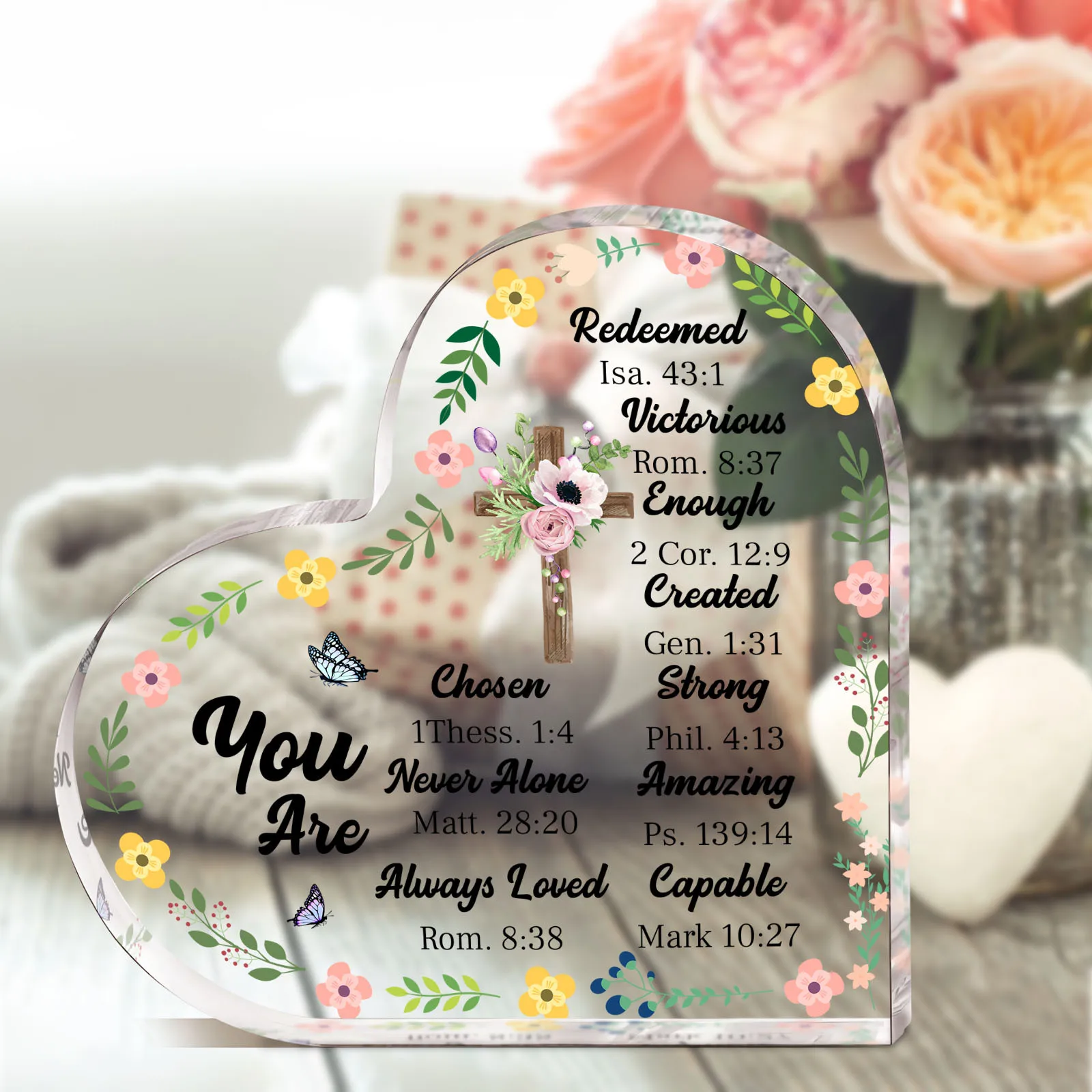 Heart Acrylic Desk Plaque - Image 3