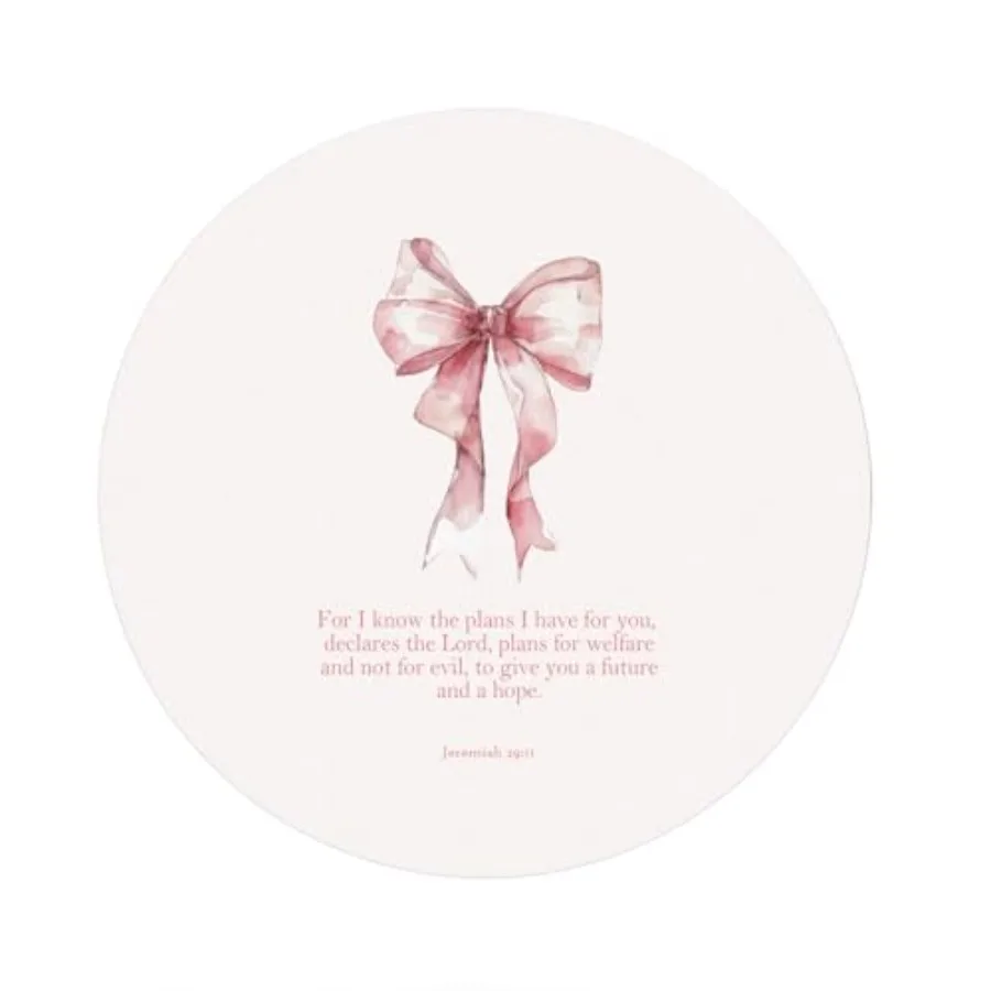 Coquette Pink Cross Christian Mouse Pad - Image 9
